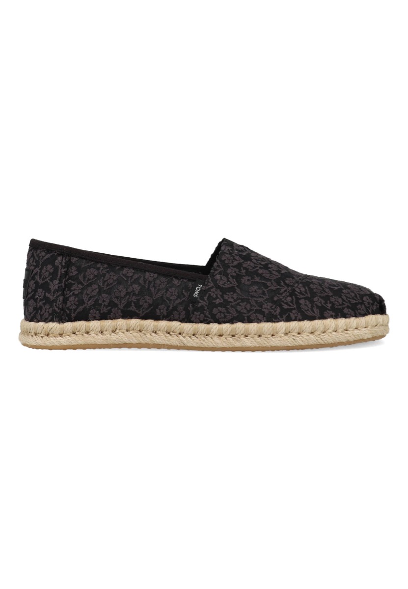 Toms Alpargata Rope Floral Lace 10019818 Zwart maat