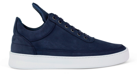 Filling Pieces Low Top Plain / Lane Nubuck Navy Blue maat