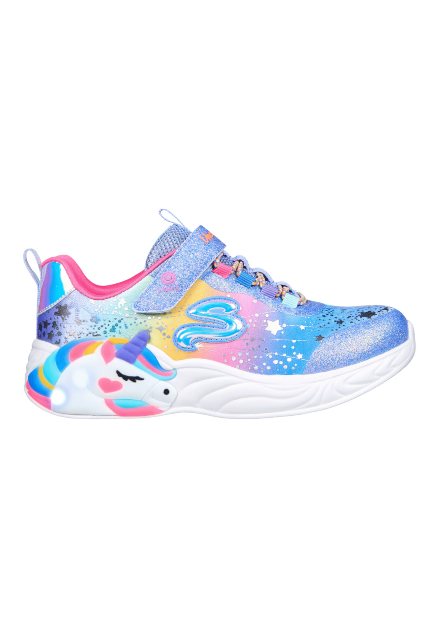 Skechers S Lights-Unicorn Dreams Meisjes Sneakers - Blauw - Maat 29