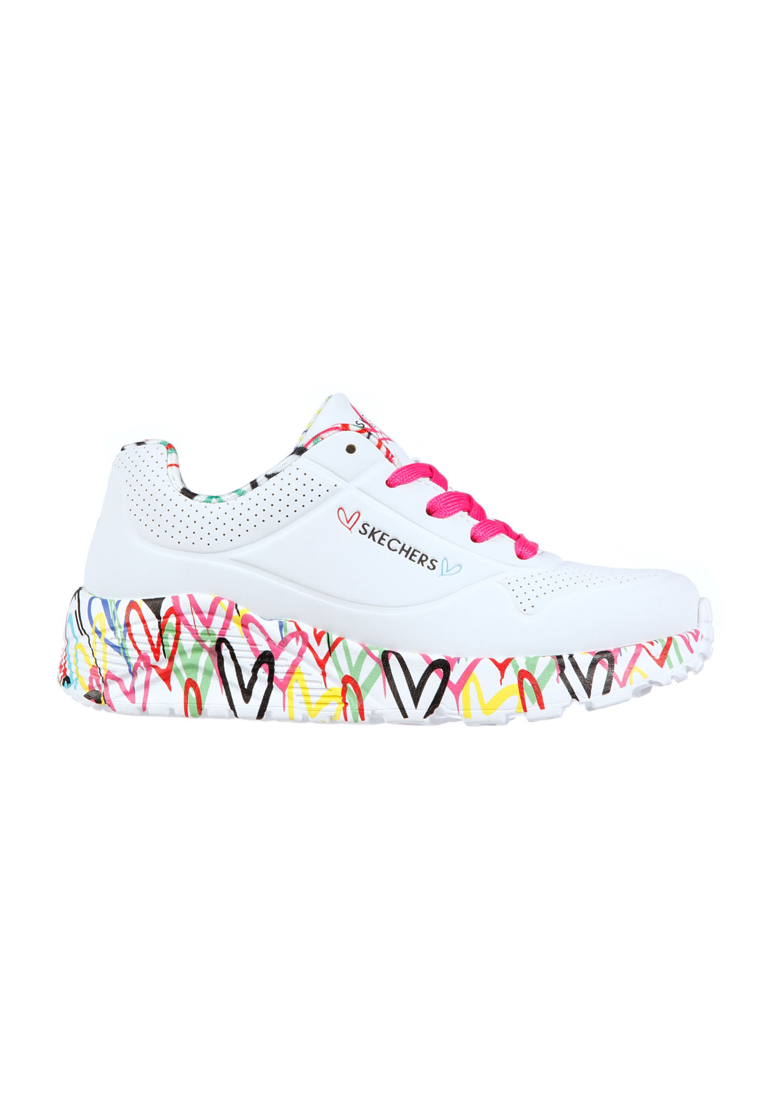 Skechers Uno Lite - Lovey Luv Meisjes Sneakers - White - Maat  35