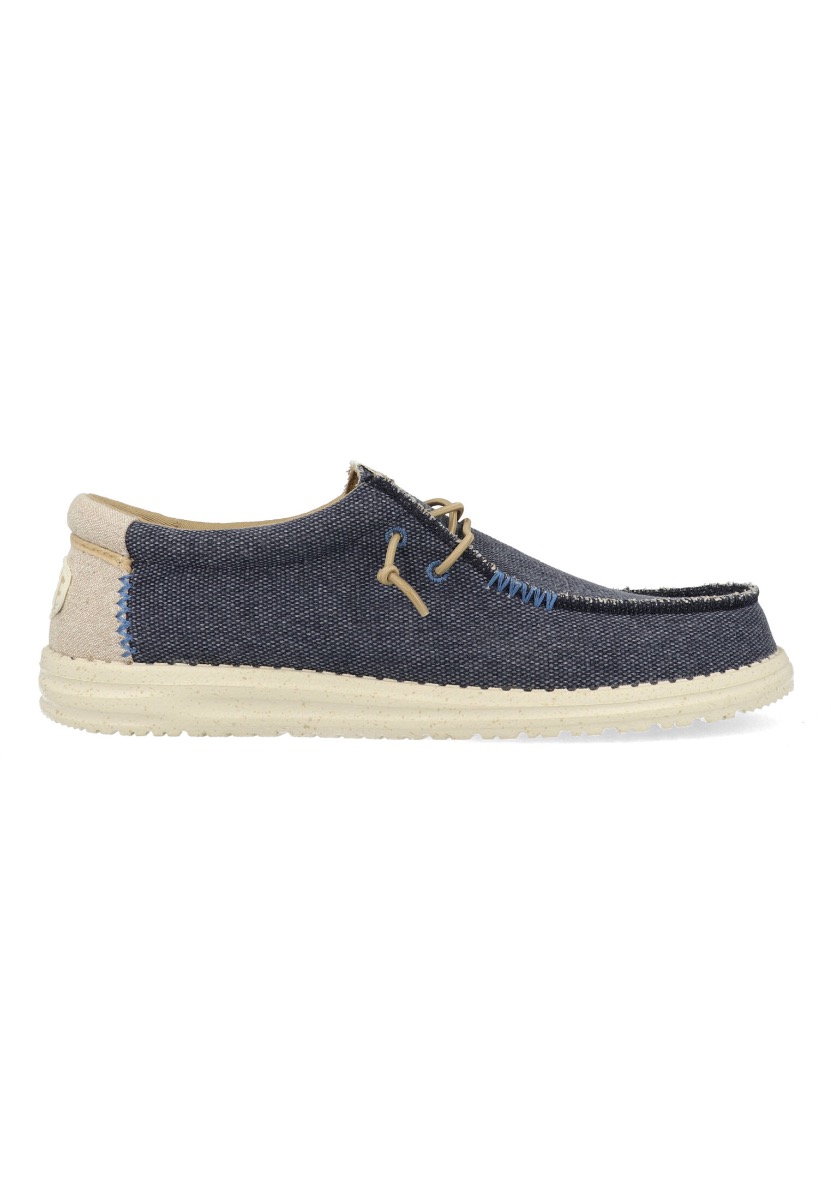 HEYDUDE Instappers Wally Coastline Jute HD40952-410 Blauw maat