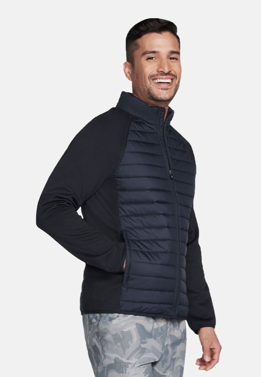 Skechers Jas Hybrid Jacket 2.0 JA141/BLK Zwart maat