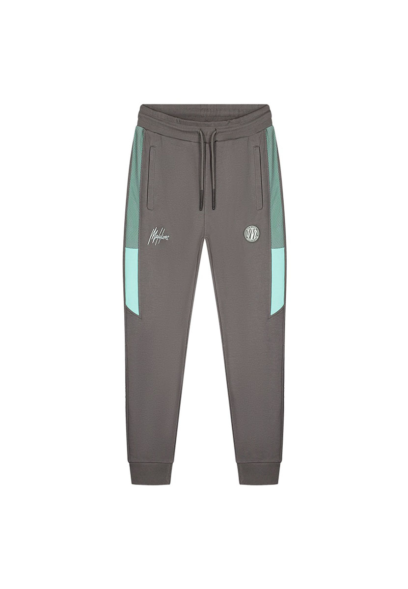 Malelions Sport Transfer Trackpants MS1-AW23-17-205 Grijs / Mint Groen-L maat L