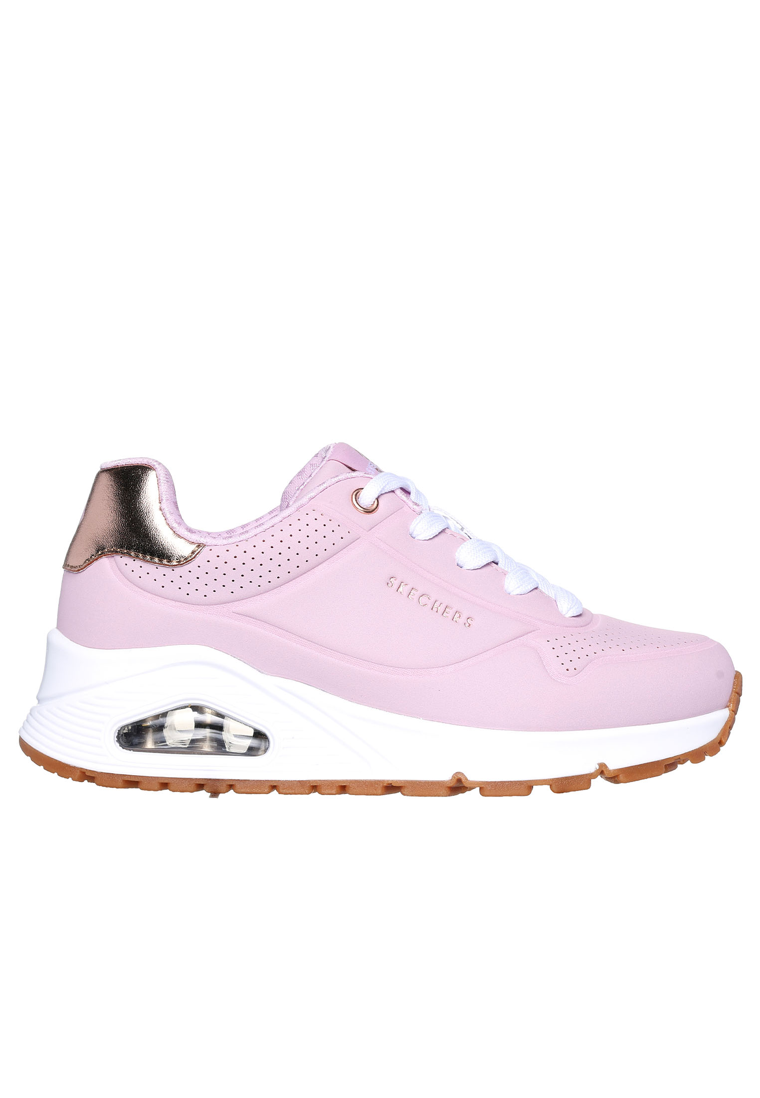 Skechers Uno Gen1 - Shimmer Away Meisjes Sneakers - Roze - Maat 28