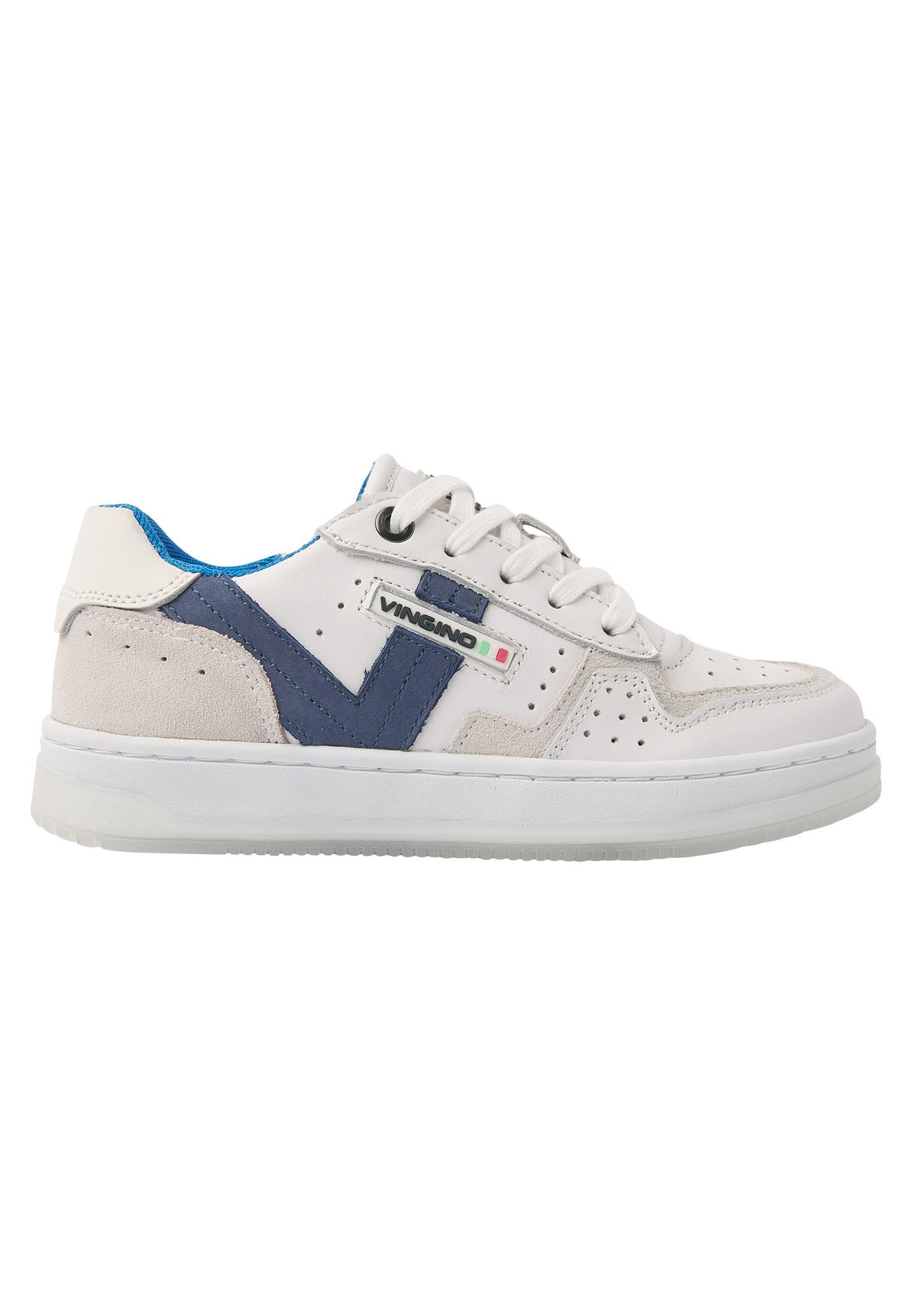 Vingino Javi jongens sneaker - Blauw wit - Maat 34