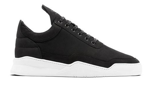 Filling Pieces Low Top Ghost Matt Nubuck Zwart maat