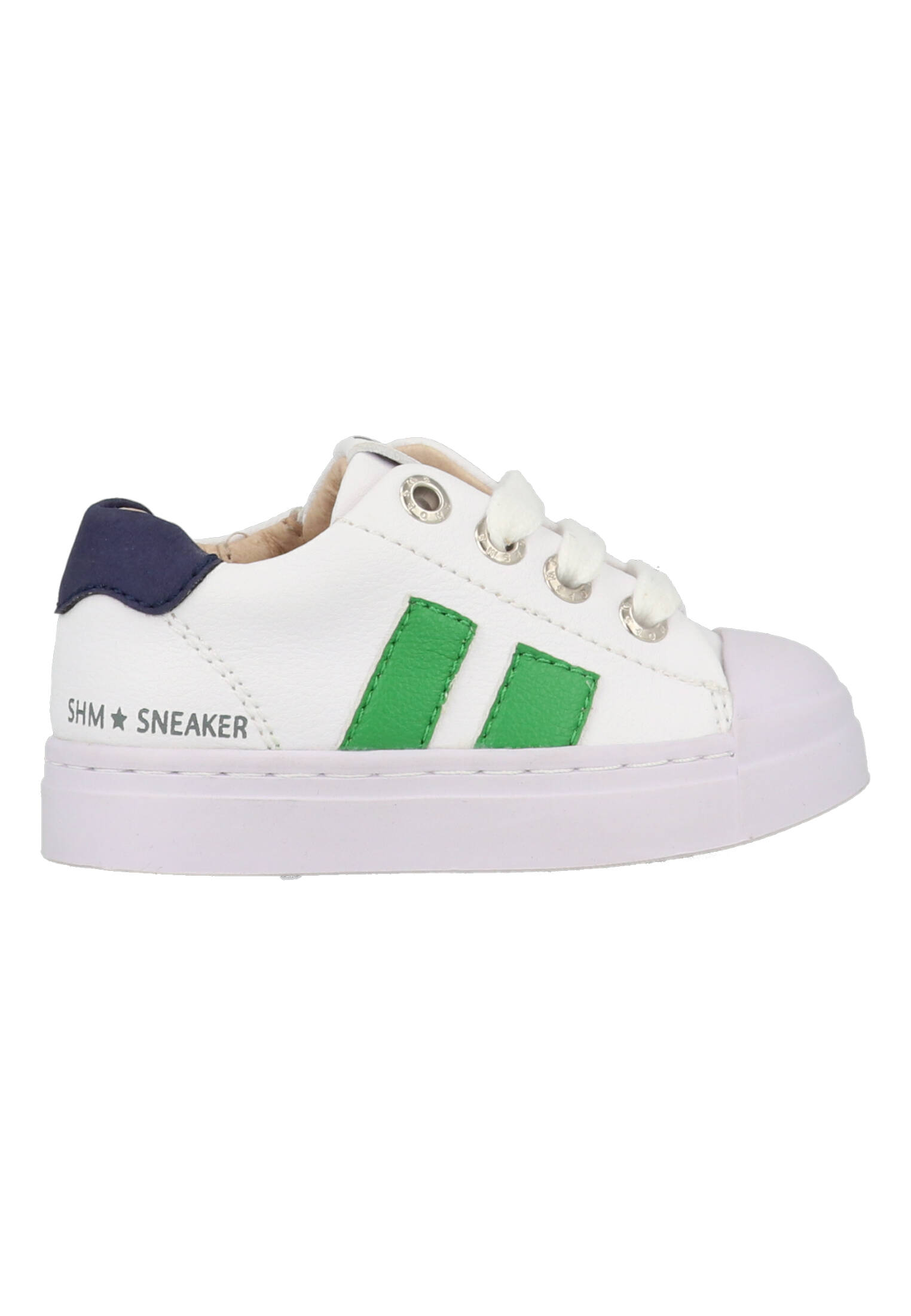 Sneakers | Jongens | white green | Leer | Shoesme | Maat 24