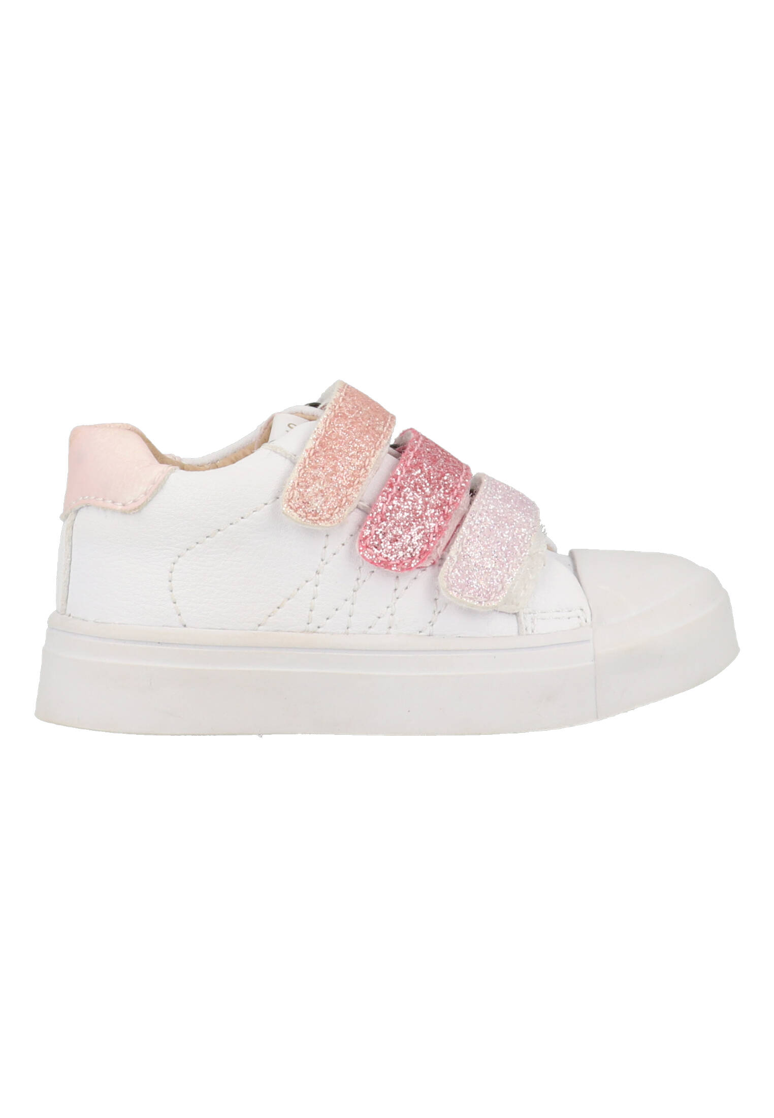 Klittenbandschoenen | Meisjes | white Pink | Leer | Shoesme | Maat 25