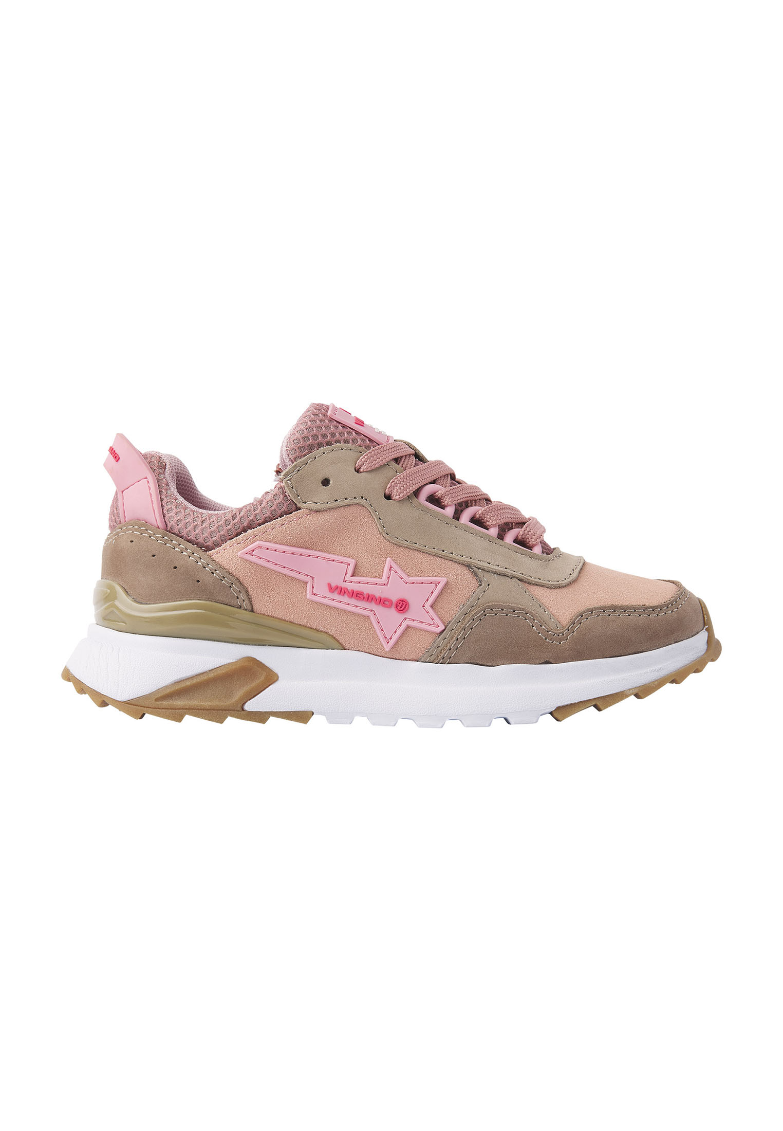 Vingino Rosetta Sneakers roze Leer - Dames - Maat 34