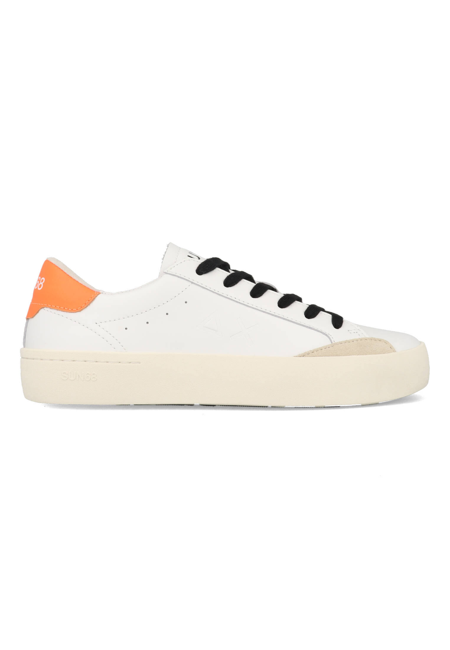 SUN68 Street Leather Z34140_0164 Wit / Oranje-41 maat 41